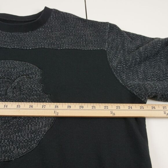 Cookies Black Contrast Knit Cotton Blend Sweatshirt Mens Sz XXL - Picture 3 of 10